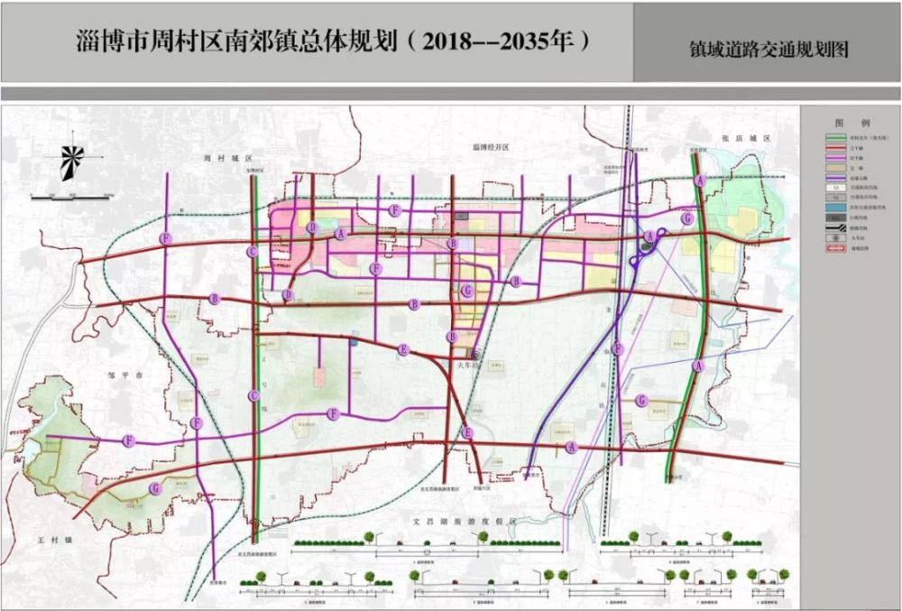 向东随着人民路,华光路,联通路等城市主干道的东延,张店-临淄两大