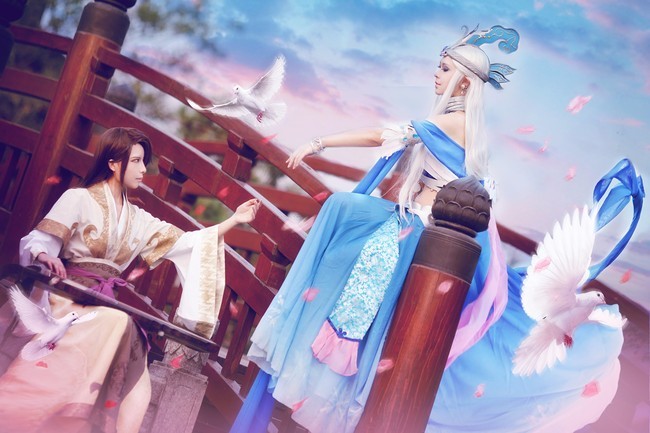 秦时明月雪女&高渐离cos:雪姬一舞,琴师一曲,邀醉月同归