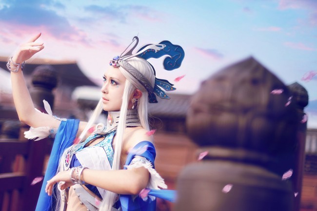 秦时明月雪女&高渐离cos:雪姬一舞,琴师一曲,邀醉月同归