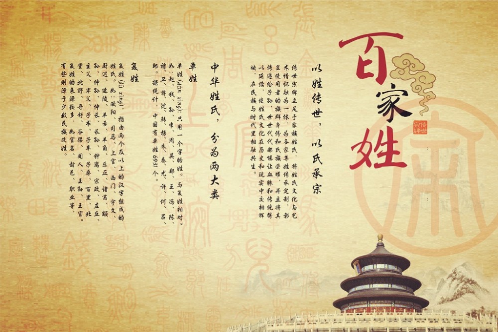 本姓的谱系,也需要了解其他族姓的谱系,熟读《百家姓》就可以为此提供