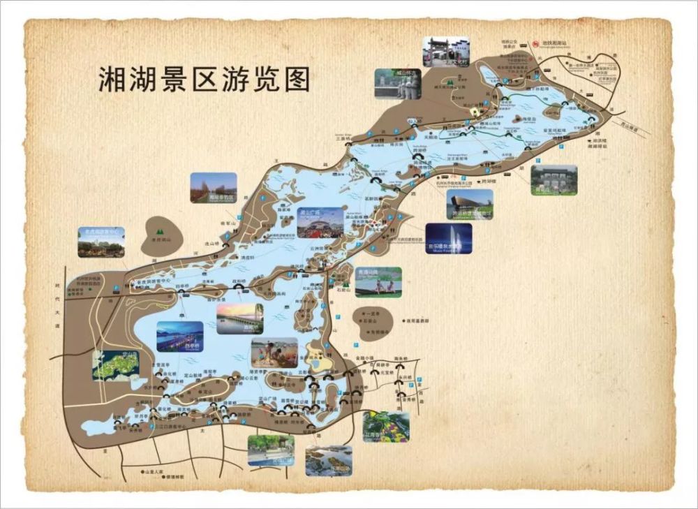 湘湖景区游览示意图