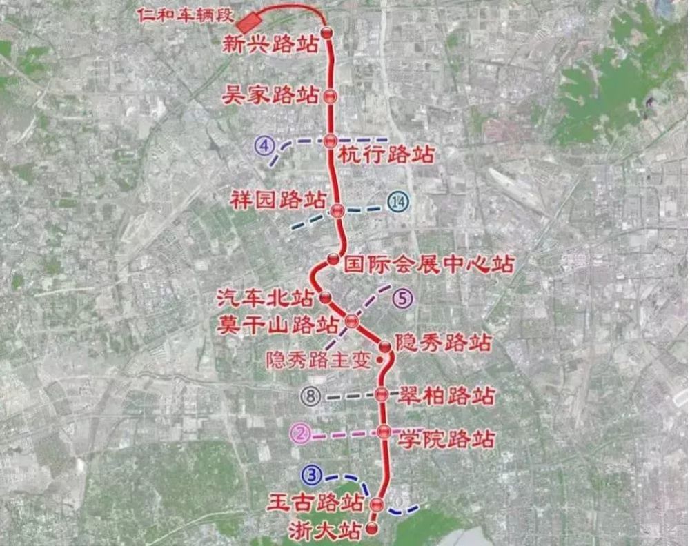 地铁十号线 根据杭州地铁三期规划,杭州地铁10号线将在仁和设置站点