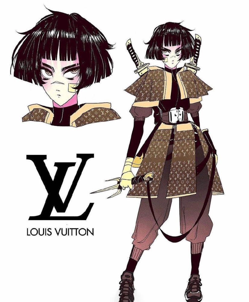奢侈大牌拟人化:短发少女超像阿丽塔,这画风不是一般人能接受!