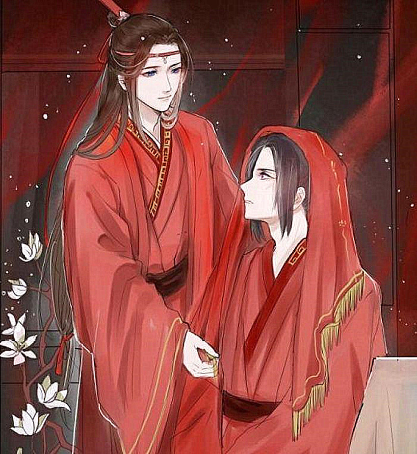 《魔道祖师》中最"秀"婚礼造型!忘羡最能作妖,江澄把衣服穿好