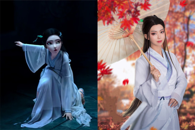 《白蛇缘起》cos,逃过了小白,躲过了阿宣,却为最后的她倾倒