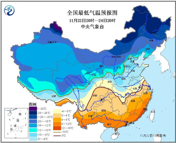 寒潮橙色预警：湖南广西等地部分地区降温将超16℃