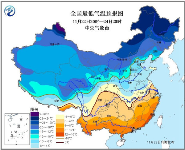 寒潮橙色預(yù)警：湖南廣西等地部分地區(qū)降溫將超16℃