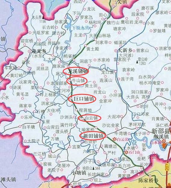 (新邵县部分地图)
