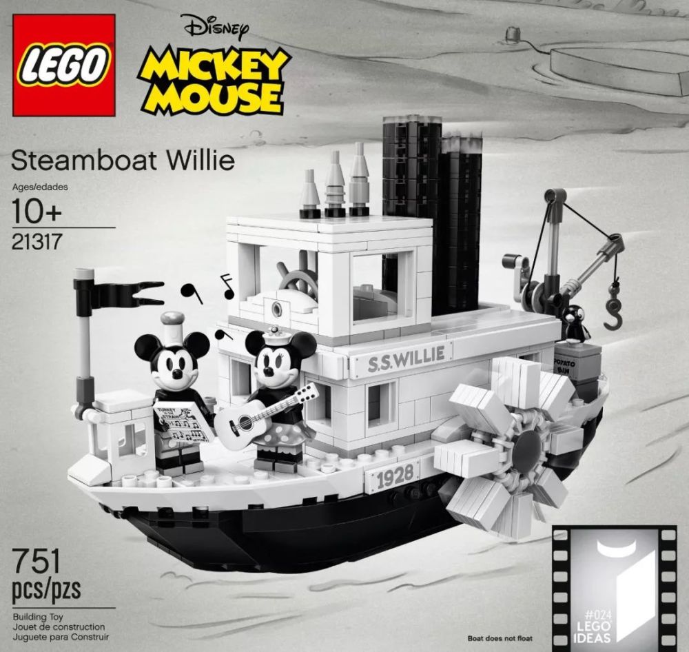 开船喽!汽船威利号 lego ideas steamboat willie (21317) 正式公布