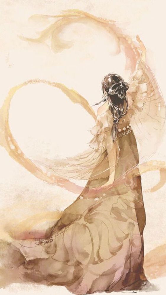 古风·唯美意境·壁纸:浮光初见槿花现,槿花谢尽未清明