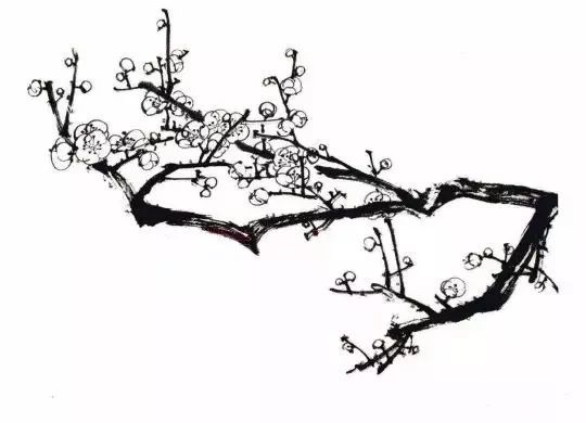 画雪梅不一定要满纸烘染墨来表现雪.