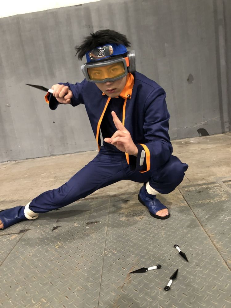 火影忍者宇智波带土cosplay 游玩