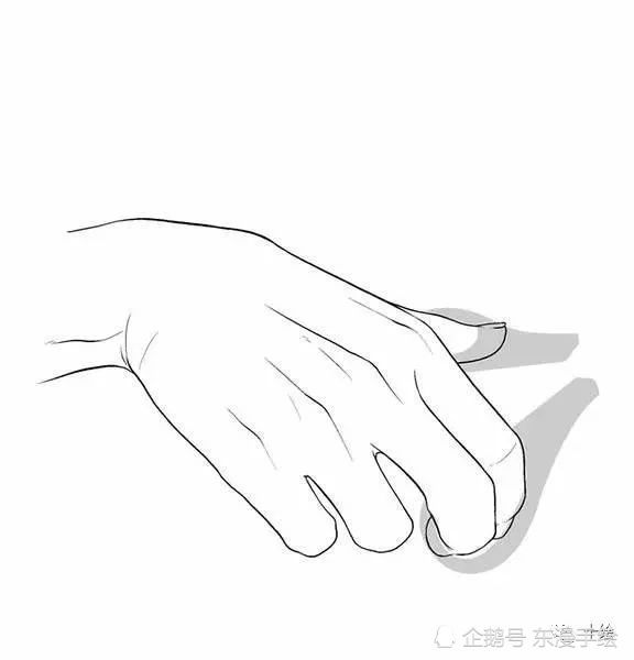 手绘手部练习线稿——手拿剪刀的姿势