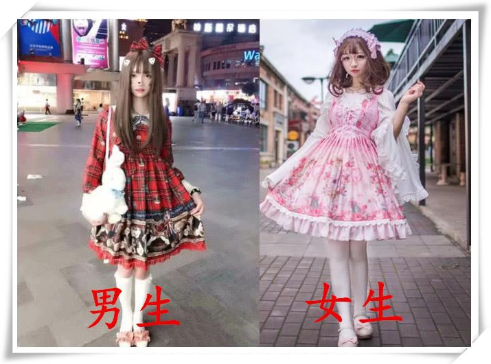 男生不止能穿汉服,洛丽塔装一样很美,网友:娘化这么