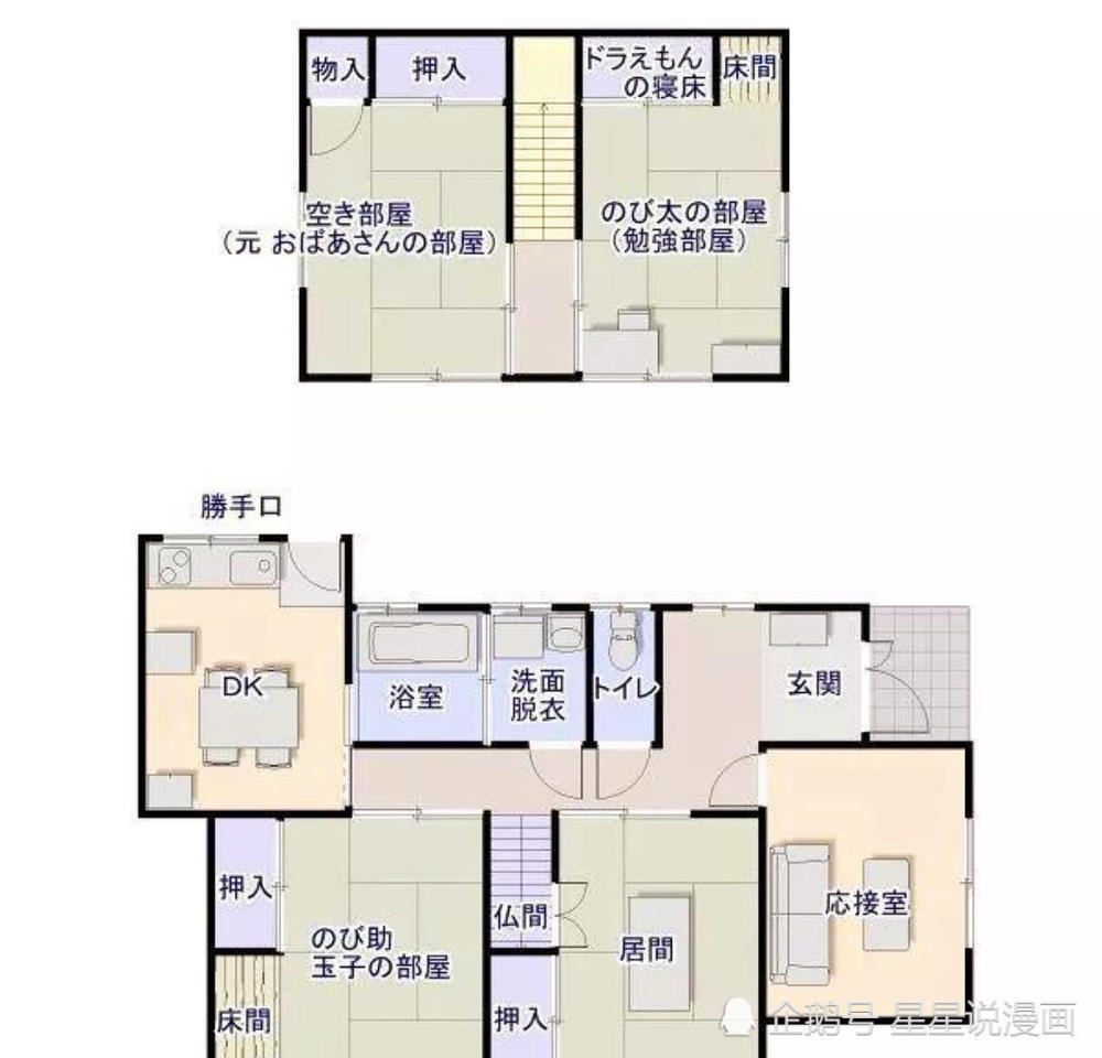 哆啦a梦:大雄家户型图曝光,原来豪宅长这样,看完太羡慕了!