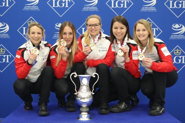 女子冰壶世锦赛瑞士加局险胜夺冠 瑞典连续两