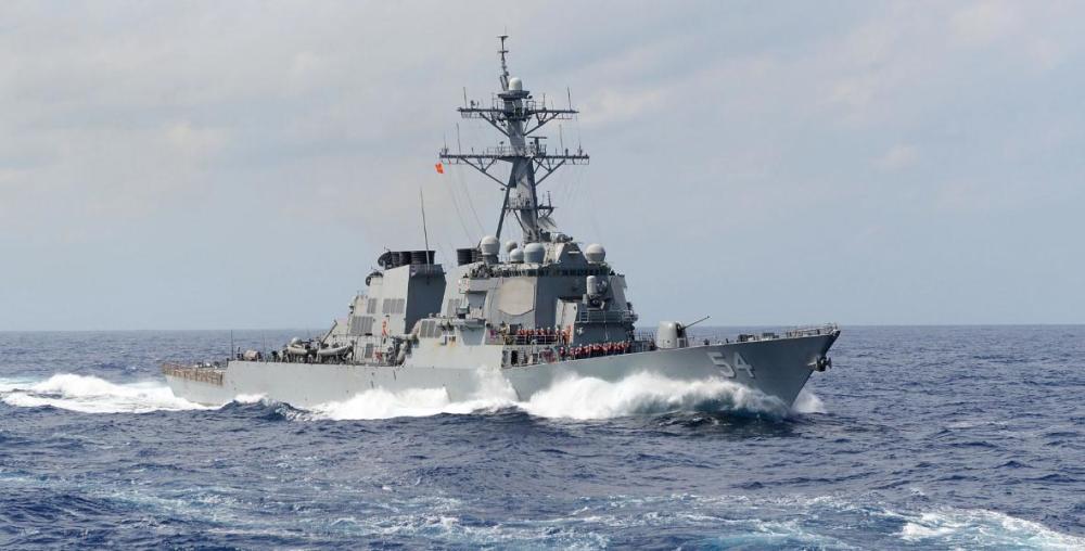 美海军军舰时隔1个月再次穿越台湾海峡,美海岸