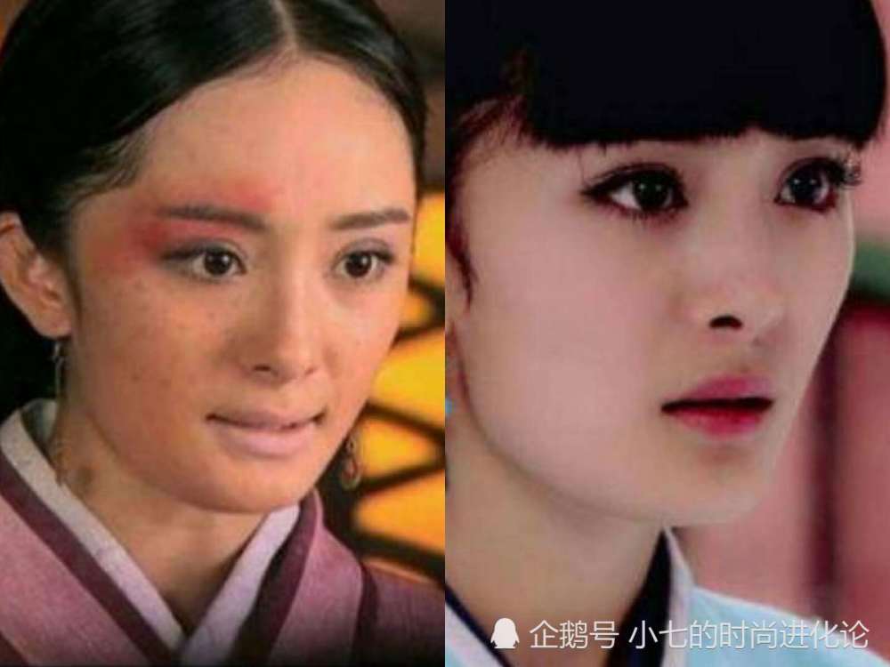 古装剧中由丑变美的瞬间,阿sa惊艳了童年,杨幂版丑女