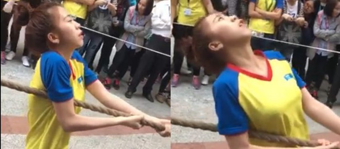 越南人拔河比赛奋力拉绳表情狰狞搞笑,照片使网友都笑