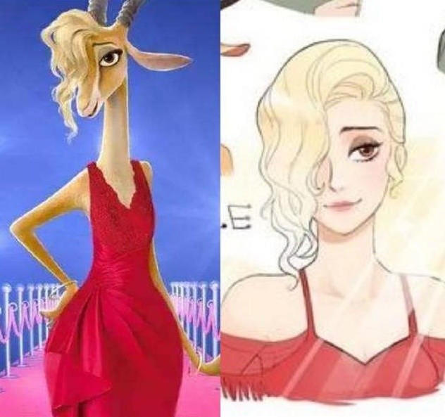 疯狂动物城拟人化后,朱迪和尼克cp感十足,夏奇羊成为