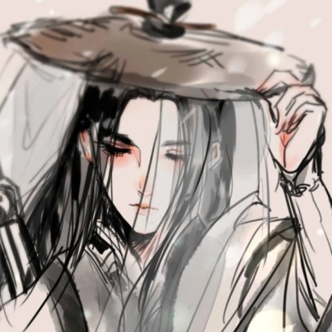 孤傲·古风·男生头像:只身步步海天涯,路无归,霜满颜