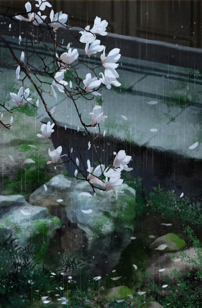 江湖夜雨·十年灯·古风插画:"为你灯明三千,为你满城