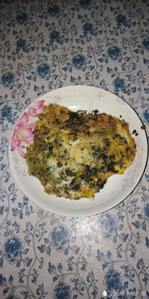 美味可口的羊咩菜煎蛋就做好了.