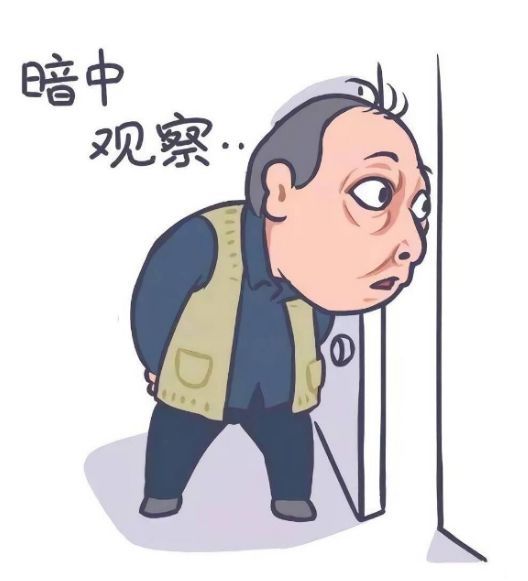 开着半扇门往里瞄一眼的"暗中观察"