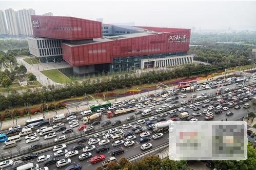 出城踏青的车,排了8公里长队