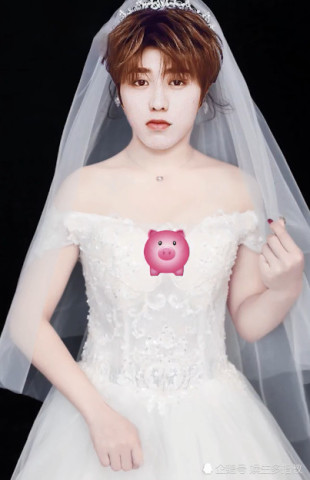 鹿晗穿婚纱图片