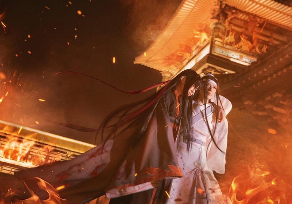 《魔道祖师》良心的忘羡cos,三个名场面很熟悉,看到拜堂泪目