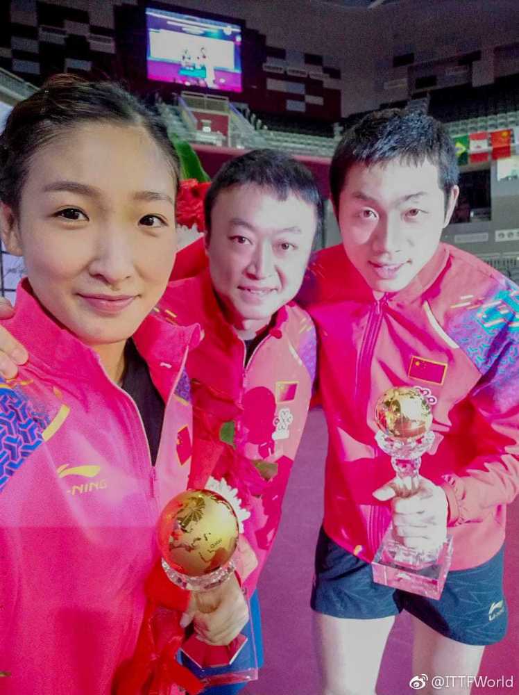 卡塔尔赛刘诗雯许昕混双夺冠 100%胜率进军世