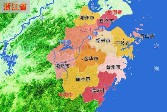 12张地形图,快速了解浙江省各地级市