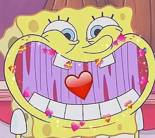 可爱到冒小心心的情侣头像,海绵宝宝和派大星,简直萌