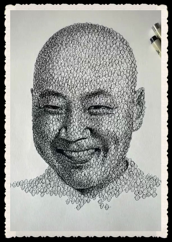 美术生用一万个"小可爱"画画,密集恐惧症的死敌,看到最后亮了