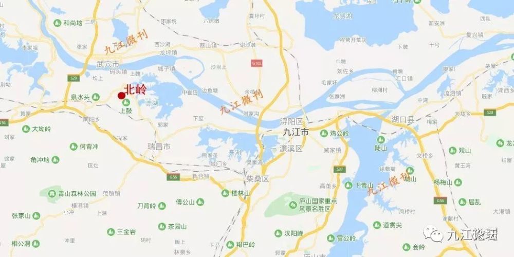 瑞昌市武蛟乡北岭村区位图