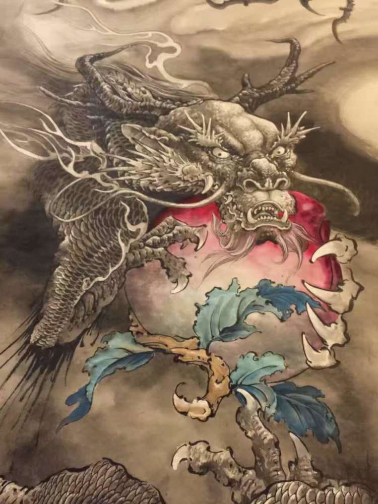 纹身,大师,杜泽武,龙王,鳌鱼,百龙图,中国,九龙图,天尊