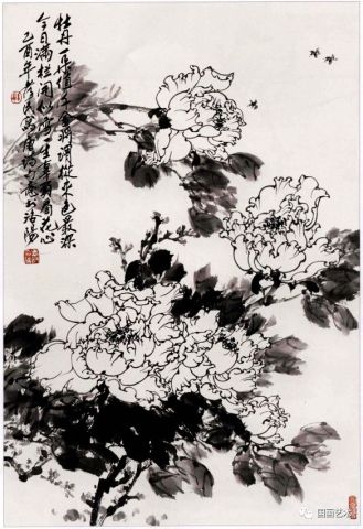 歌曲国画牡丹曲谱_国画牡丹(3)