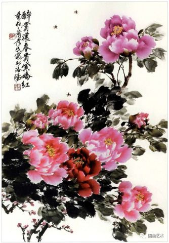 牡丹曲谱教唱_一笔一画教白描牡丹