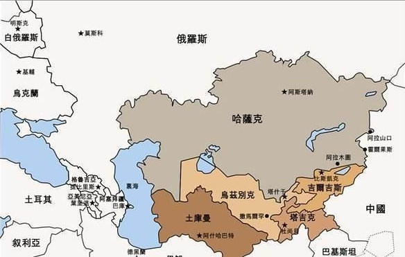 中亚五国gdp_中亚五国地图高清