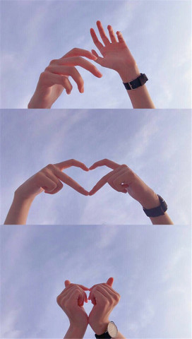 手控·三宫格·拼接壁纸:"我喜欢你,出自口腔,来自