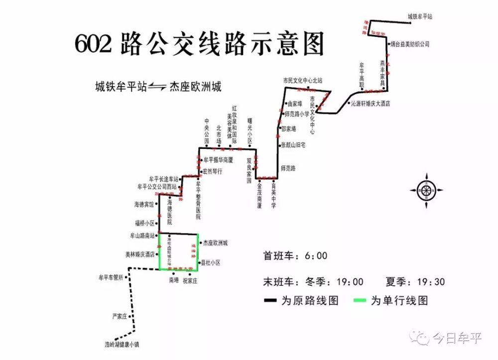 明起,602路公交线路调整,牟平人要看准站点!今日牟平