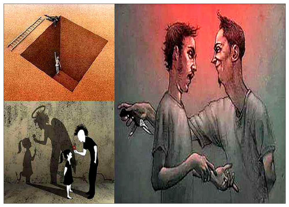 看透人性内涵图,男人肚子vs女人肚子,利益背后,笑里藏刀