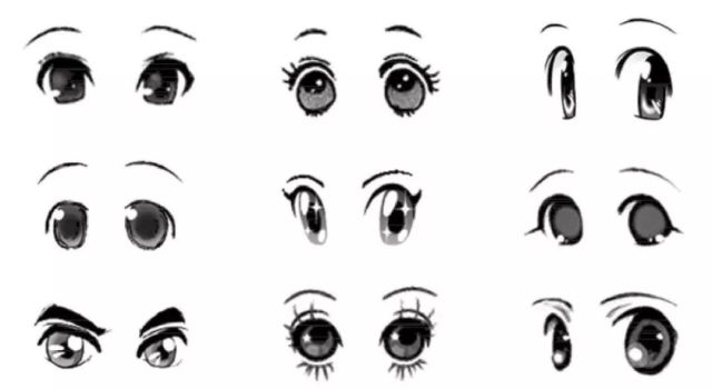 眉毛也是很重要的一个部分,它能够配合眼睛表现出漫画人物的