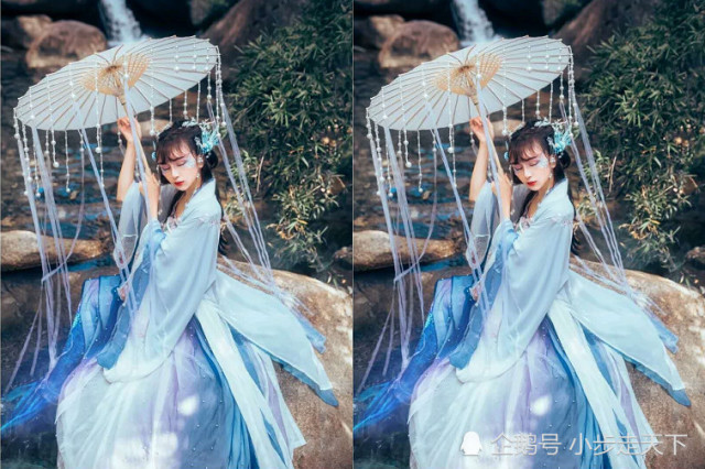 最近古风油纸伞火了,穿汉服撑伞秒变小仙女,简直美到