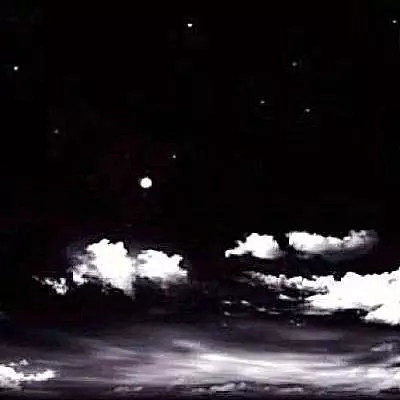 最后一张是一个漆黑的天空,就像她此刻的心情一样,漆黑的天空布满了