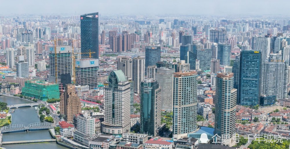 中国第一大城市鸟瞰图,上海陆家嘴,非常震撼