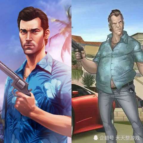 gta:n年之后的侠盗主角模样对比,汤米太真实了,cj:我呢