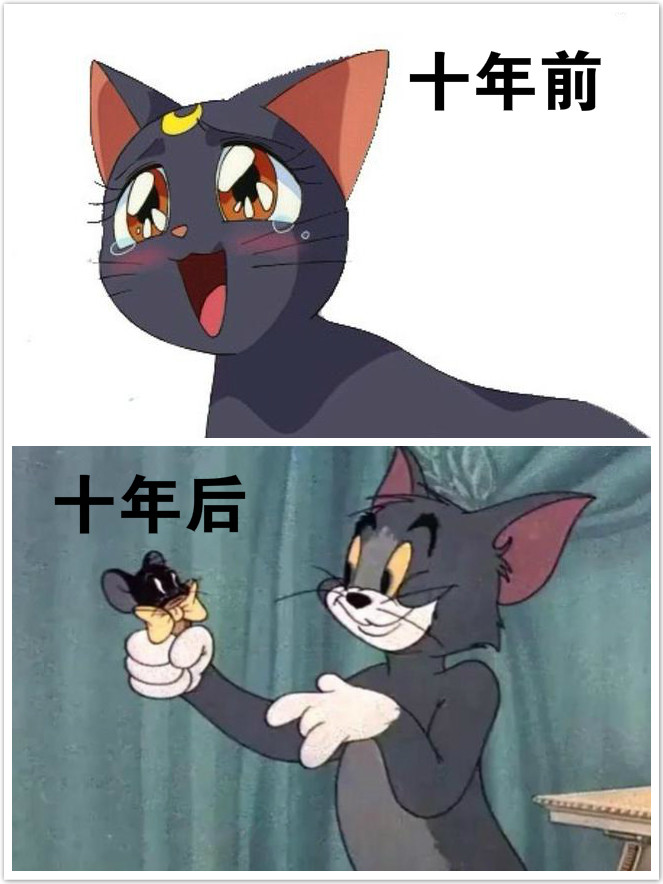 十年前vs十年后,小黄鸭长成了可达鸭,猫和老鼠:都让让!
