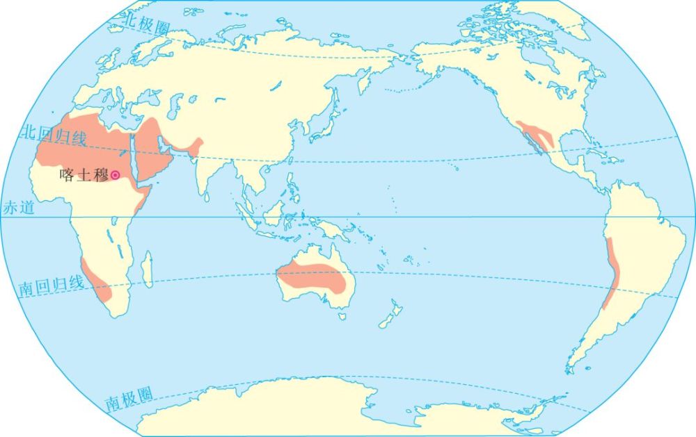 热带沙漠气候分布图